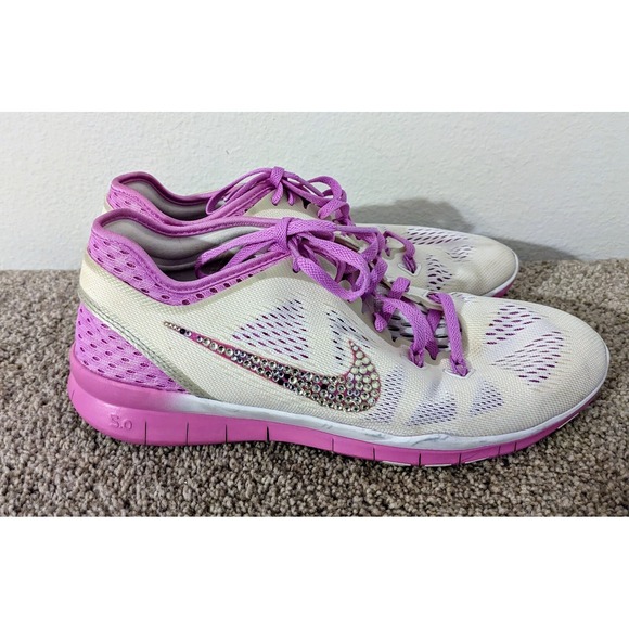 Nike Free 5.0 Tr Fit 5 Running Shoes Rhinestone Bling Sneakers Size 9 - Picture 4 of 8